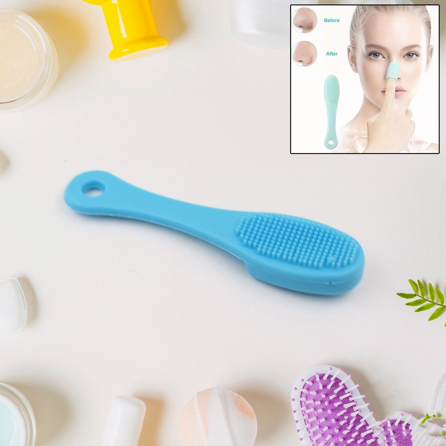 Silicone Makeup Cleaning Tool Finger Wash Face Scrubber Facial Cleansing Brush (1 Pc  Mix Color) Silicone Makeup Cleaning Tool Finger Wash Face Scrubber Facial Cleansing Brush (1 Pc  Mix Color)